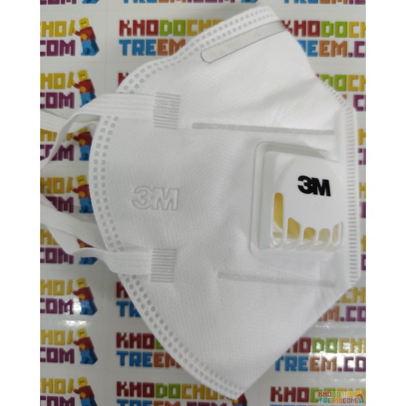 Khẩu trang 3M 9502V+ KN95 lọc hơn 95% bụi siêu mịn PM2.5 có van thở, đeo tai, chun vải mềm hơn 9502VT, chính hãng