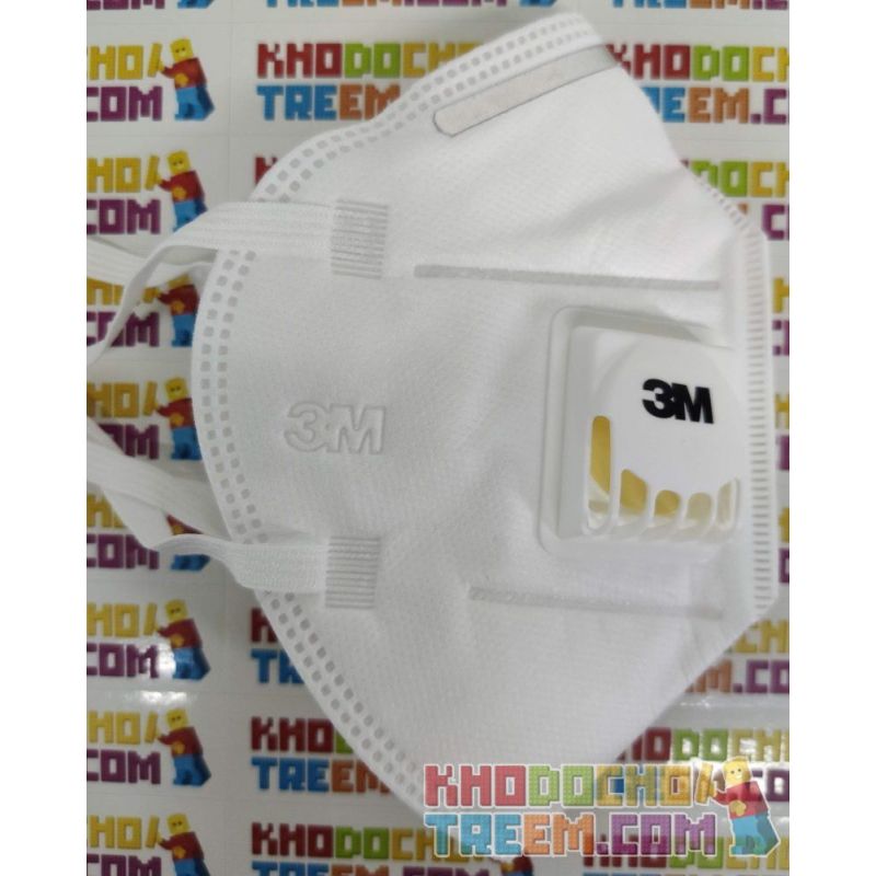 Khẩu trang 3M 9501V+ KN95 lọc hơn 95% bụi siêu mịn PM2.5 có van thở, đeo tai, chun vải mềm hơn 9501VT, chính hãng