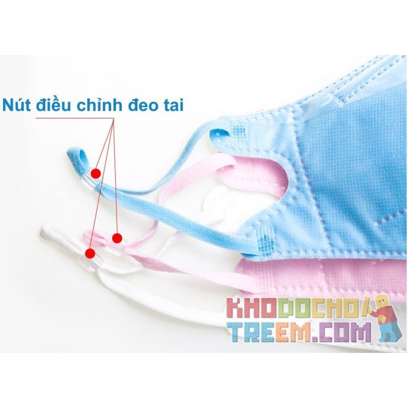 Khẩu trang trẻ em 3 - 10 tuổi KN95 Breazwell 530V lọc hơn 95% bụi siêu mịn PM2.5 có van thở, đệm mũi, chun vải mềm, đeo cả tai l