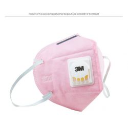 Khẩu trang 3M 9501C xanh tím hồng KN95 có đệm mũi lọc hơn 95% bụi siêu mịn PM2.5 có van thở, đeo tai, chính hãng