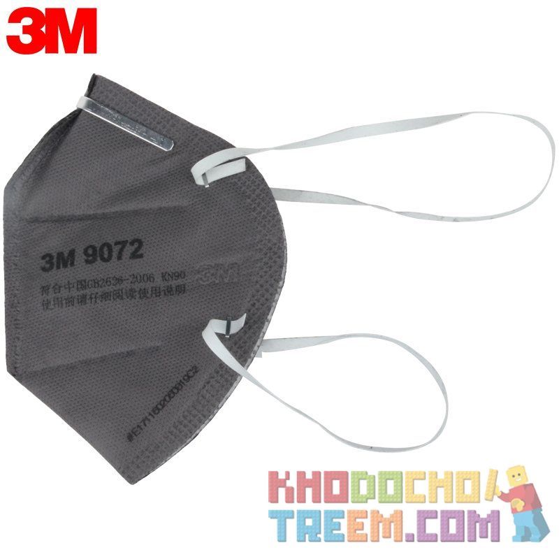 Khẩu trang 3M 9072 KN90 lọc hơn 90% hơi độc bụi siêu mịn PM2.5 có màng than hoạt tính chính hãng mới hơn 3M 9042 toàn đồ giả