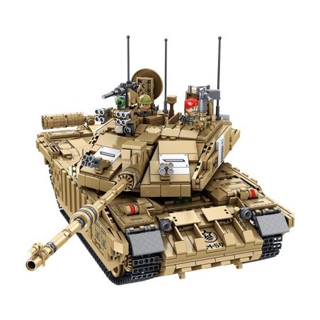 PanlosBrick 632008 Panlos Brick 632008 non  XE TĂNG CHIẾN ĐẤU CHỦ LỰC CHALLENGER II CỦA ANH bộ đồ chơi xếp lắp ráp ghép mô hình Creator CHALLENGER II MAIN BATTLE TANK Sáng Tạo 1687 khối