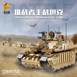 PanlosBrick 632008 Panlos Brick 632008 non  XE TĂNG CHIẾN ĐẤU CHỦ LỰC CHALLENGER II CỦA ANH bộ đồ chơi xếp lắp ráp ghép mô hình Creator CHALLENGER II MAIN BATTLE TANK Sáng Tạo 1687 khối