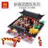 WANGE 5312 non  BỮA TỐI ĐOÀN TỤ KIỂU TRUNG QUỐC bộ đồ chơi xếp lắp ráp ghép mô hình Mini Modular Đường Phố Thu Nhỏ 1437 khối