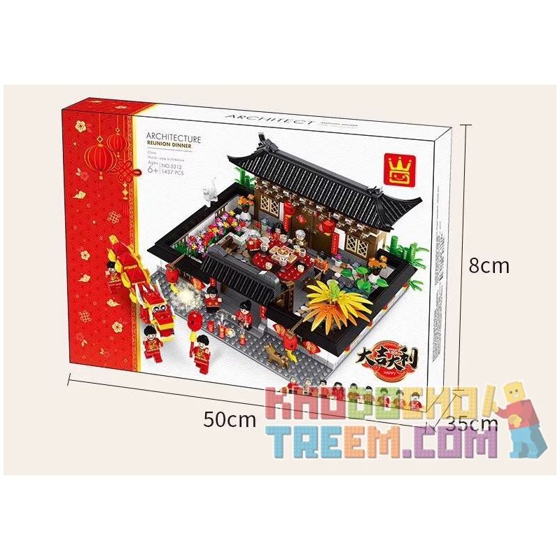 WANGE 5312 non  BỮA TỐI ĐOÀN TỤ KIỂU TRUNG QUỐC bộ đồ chơi xếp lắp ráp ghép mô hình Mini Modular Đường Phố Thu Nhỏ 1437 khối WANGE 5312 non  BỮA TỐI ĐOÀN TỤ KIỂU TRUNG QUỐC bộ đồ chơi xếp lắp ráp ghép mô hình Mini Modular Đường Phố Thu Nhỏ 1437 khối