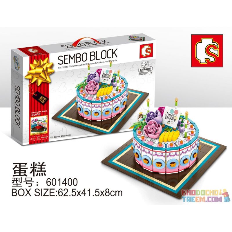 SEMBO 601400 non  HỘP QUÀ BÁNH bộ đồ chơi xếp lắp ráp ghép mô hình Creator SEMBO BLOCK Sáng Tạo 838 khối