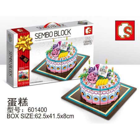 SEMBO 601400 non  HỘP QUÀ BÁNH bộ đồ chơi xếp lắp ráp ghép mô hình Creator SEMBO BLOCK Sáng Tạo 838 khối