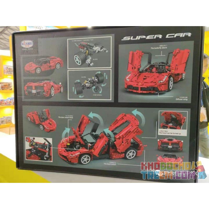 Winner 7051 non  LA MOTOR 1:10. tỷ lệ 1:10 bộ đồ chơi xếp lắp ráp ghép mô hình  SUPER SPORTS CAR Kỹ Thuật Công Nghệ Cao Mô Hình Phương Tiện 2461 khối