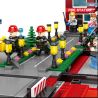 SEMBO 603063 non  XE CỨU HỎA THÀNH PHỐ THU NHỎ MÀU ĐỎ bộ đồ chơi xếp lắp ráp ghép mô hình City 1547 khối