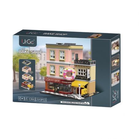 URGE UG-10180 10180 UG10180 non  CỬA HÀNG BÁNH bộ đồ chơi xếp lắp ráp ghép mô hình Creator THE DOUGHNUT SHOP Sáng Tạo 3255 khối
