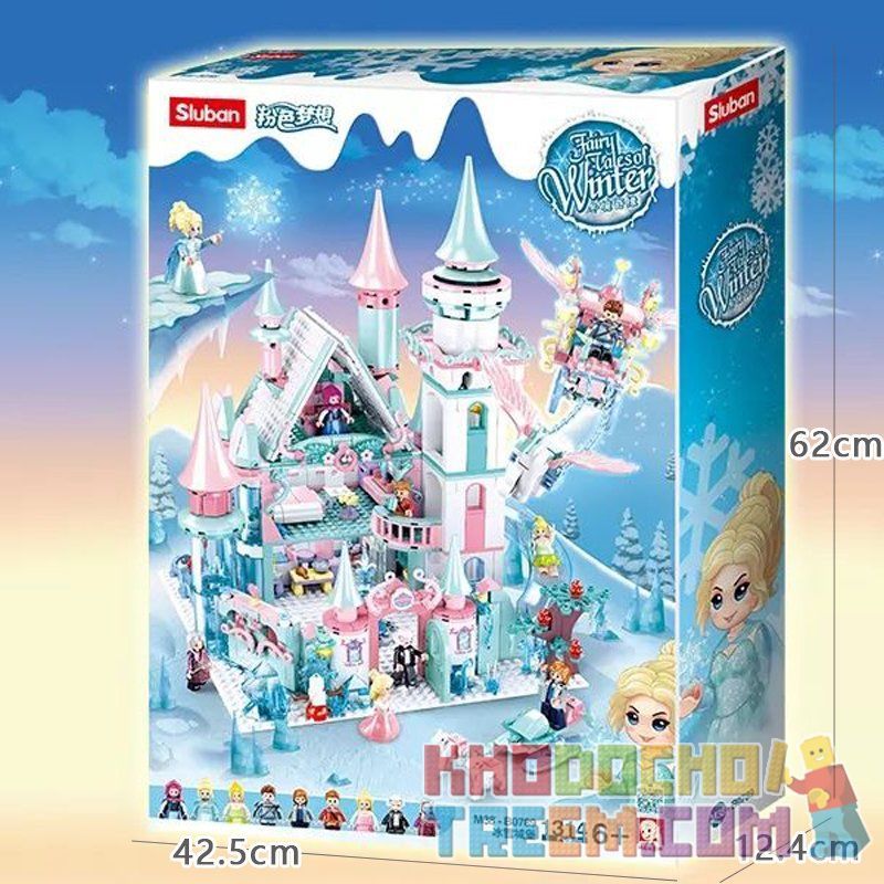 SLUBAN M38-B0789 B0789 0789 M38B0789 38-B0789 non  LÂU ĐÀI CÔNG CHÚA BĂNG GIÁ bộ đồ chơi xếp lắp ráp ghép mô hình Girl's Dream WINTER Giấc Mơ Con Gái 1314 khối