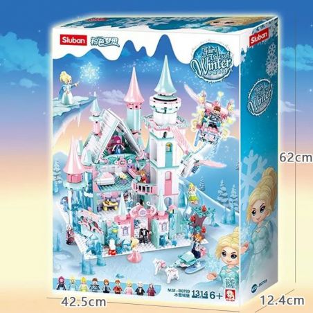 SLUBAN M38-B0789 B0789 0789 M38B0789 38-B0789 non  LÂU ĐÀI CÔNG CHÚA BĂNG GIÁ bộ đồ chơi xếp lắp ráp ghép mô hình Girl's Dream WINTER Giấc Mơ Con Gái 1314 khối