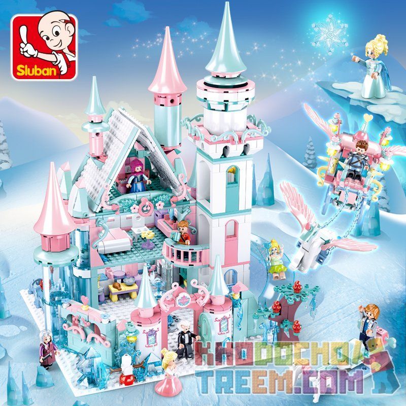 SLUBAN M38-B0789 B0789 0789 M38B0789 38-B0789 non  LÂU ĐÀI CÔNG CHÚA BĂNG GIÁ bộ đồ chơi xếp lắp ráp ghép mô hình Girl's Dream WINTER Giấc Mơ Con Gái 1314 khối