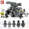 SEMBO 107065 non  THIẾT BỊ PHÒNG THỦ TÊN LỬA bộ đồ chơi xếp lắp ráp ghép mô hình Shanghai Fortress Pháo Đài Thượng Hải 1112 khối
