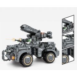 SEMBO 107065 non  THIẾT BỊ PHÒNG THỦ TÊN LỬA bộ đồ chơi xếp lắp ráp ghép mô hình Shanghai Fortress Pháo Đài Thượng Hải 1112 khối