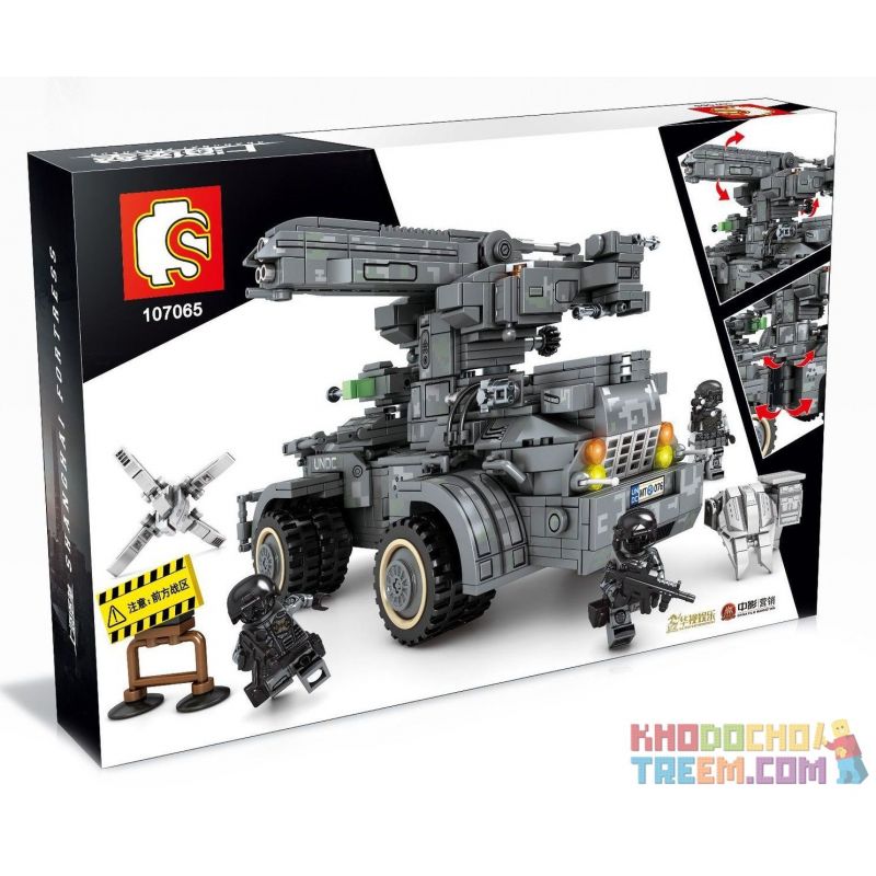 SEMBO 107065 non  THIẾT BỊ PHÒNG THỦ TÊN LỬA bộ đồ chơi xếp lắp ráp ghép mô hình Shanghai Fortress Pháo Đài Thượng Hải 1112 khối