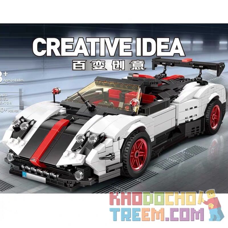 MouldKing 13105 Mould King 13105 RASTAR 98200 REBRICKABLE MOC-22208 22208 MOC22208 non  Ý TƯỞNG ĐA DẠNG PAGANI ZONDA CINQUE ROADSTER 1:16 tỷ lệ 1:16 bộ đồ chơi xếp lắp ráp ghép mô hình Creative Idea CREAATIVE IDEA PAGANI ZONDA CINQUE ROADSTER Ý Tưởng Sáng Tạo 960 khối