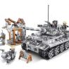 SEMBO 101401 non  XE TĂNG CHIẾN ĐẤU bộ đồ chơi xếp lắp ráp ghép mô hình Empires Of Steel Đế Chế Thép 1154 khối