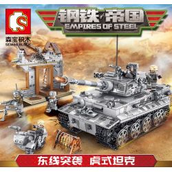 SEMBO 101401 non  XE TĂNG CHIẾN ĐẤU bộ đồ chơi xếp lắp ráp ghép mô hình Empires Of Steel Đế Chế Thép 1154 khối
