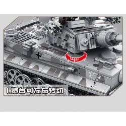 SEMBO 101401 non  XE TĂNG CHIẾN ĐẤU bộ đồ chơi xếp lắp ráp ghép mô hình Empires Of Steel Đế Chế Thép 1154 khối