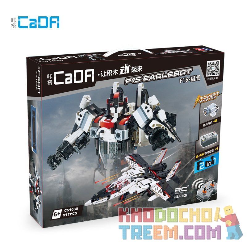 DOUBLEE CADA C51030 51030 non  STARSCREAM TIÊM KÍCH F-15 FALCON bộ đồ chơi xếp lắp ráp ghép mô hình Transformers F-15 EAGLEBOT Robot Đại Chiến Người Máy Biến Hình 917 khối