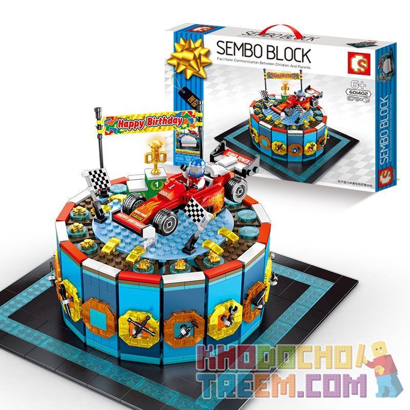 SEMBO 601402 non  BÁNH RACING BOY QUÀ TẶNG bộ đồ chơi xếp lắp ráp ghép mô hình Creator SEMBO BLOCK Sáng Tạo 676 khối