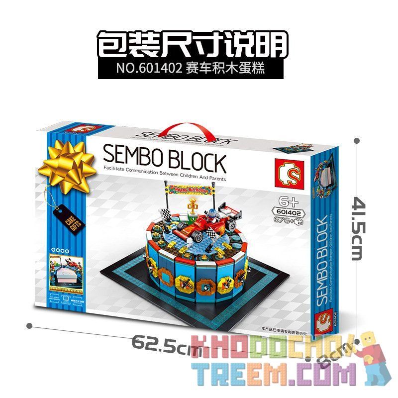 SEMBO 601402 non  BÁNH RACING BOY QUÀ TẶNG bộ đồ chơi xếp lắp ráp ghép mô hình Creator SEMBO BLOCK Sáng Tạo 676 khối