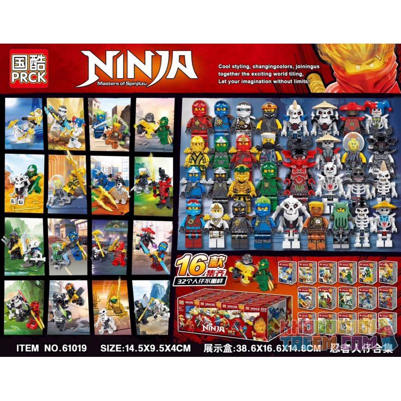 61019 (NOT Lego Ninjago Movie Ninja ) Xếp hình Bộ Sưu Tập Ninja Hình 16 Mô Hình 32 Con Số Hình 61019 (NOT Lego Ninjago Movie Ninja ) Xếp hình Bộ Sưu Tập Ninja Hình 16 Mô Hình 32 Con Số Hình
