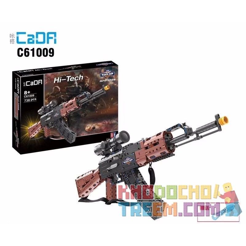 DoubleE Cada C61009 Xếp hình kiểu LEGO Technic AK-47 Assault Rifle Súng trường tấn công AK47 738 khối DoubleE Cada C61009 Xếp hình kiểu LEGO Technic AK-47 Assault Rifle Súng trường tấn công AK47 738 khối