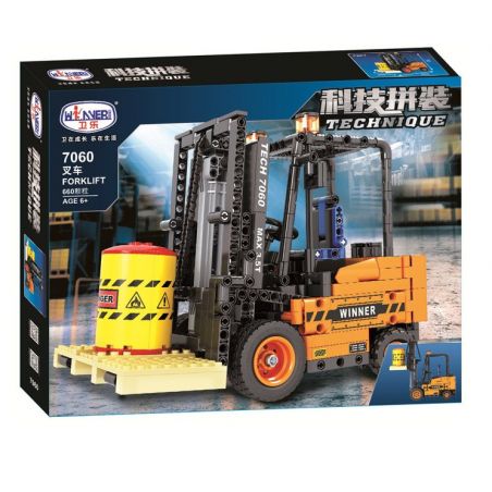 IBLOCK PL-920-114 920-114 PL920-114 Winner 7060 non  XE NÂNG bộ đồ chơi xếp lắp ráp ghép mô hình  TECHNIQUE FORKLIFT Kỹ Thuật Công Nghệ Cao Mô Hình Phương Tiện 660 khối