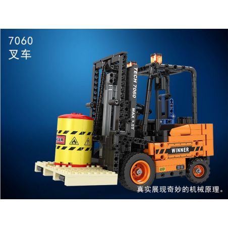 IBLOCK PL-920-114 920-114 PL920-114 Winner 7060 non  XE NÂNG bộ đồ chơi xếp lắp ráp ghép mô hình  TECHNIQUE FORKLIFT Kỹ Thuật Công Nghệ Cao Mô Hình Phương Tiện 660 khối