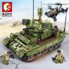 SEMBO 105712 non  XE TĂNG CHIẾN ĐẤU HẠNG NẶNG bộ đồ chơi xếp lắp ráp ghép mô hình Iron Blood Heavy Equipment Đặc Nhiệm Máu Và Sắt 894 khối