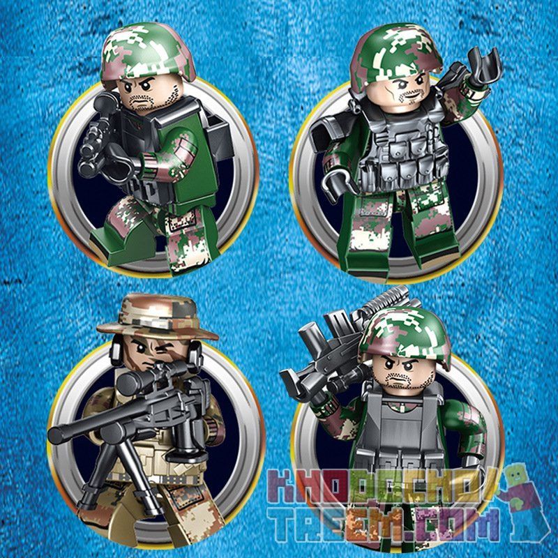 SEMBO 105475 105476 105477 105478 non  BIỆT ĐỘI KHÔNG CHIẾN bộ đồ chơi xếp lắp ráp ghép mô hình Iron Blood Heavy Equipment Đặc Nhiệm Máu Và Sắt 885 khối