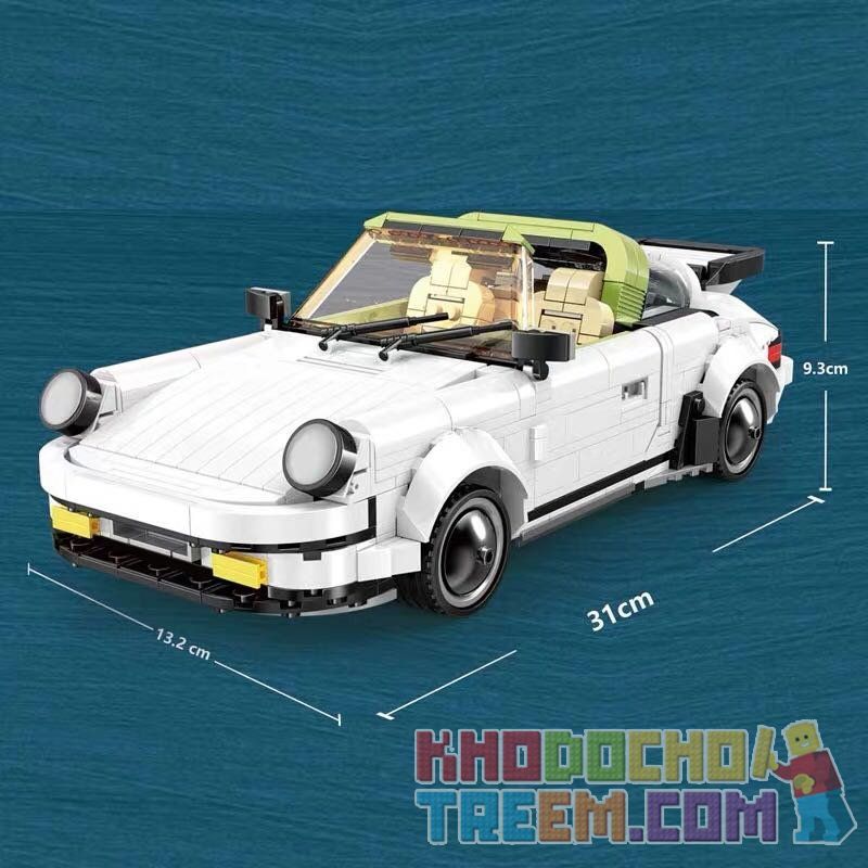 COGO 15820 MouldKing 13103 Mould King 13103 non  XE PORSCHE TRẮNG bộ đồ chơi xếp lắp ráp ghép mô hình Creative Idea CREAATIVE IDEA PORSCHE 911 TARGA Ý Tưởng Sáng Tạo 882 khối