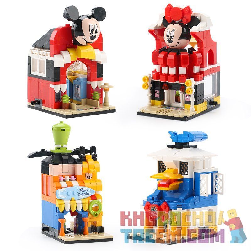 SHENG YUAN SY SY6800 6800 SY6800A 6800A SY6800B 6800B SY6800C 6800C SY6800D 6800D non Lego CỬA HÀNG MICKEY MINNIE VỊT DONALD bộ đồ chơi xếp lắp ráp ghép mô hình Disney Princess Công Chúa 876 khối