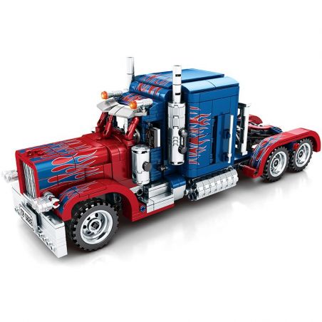 SEMBO 701803 non  Ô TÔ OPTIMUS PRIME BIẾN HÌNH bộ đồ chơi xếp lắp ráp ghép mô hình  TECHINQUE PETERBILT 389 Kỹ Thuật Công Nghệ Cao Mô Hình Phương Tiện 849 khối