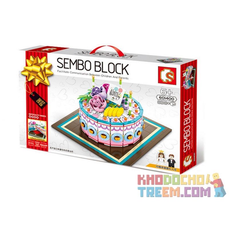 SEMBO 601400 non  HỘP QUÀ BÁNH bộ đồ chơi xếp lắp ráp ghép mô hình Creator SEMBO BLOCK Sáng Tạo 838 khối