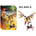NOT Lego IKIR - CREATURE OF FIRE 71303 XSZ KSZ 609-4 xếp lắp ráp ghép mô hình VŨ KHÍ SINH HỌC IKIR - VẬT LỬA Bionicle Anh Hùng Toa 77 khối