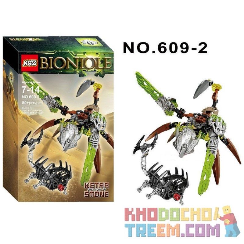 NOT Lego KETAR - CREATURE OF STONE 71301 XSZ KSZ 609-2 xếp lắp ráp ghép mô hình VŨ KHÍ SINH HỌC KETAR - VẬT BẰNG ĐÁ Bionicle Anh Hùng Toa 80 khối