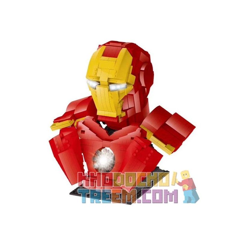 LEZHUANG LZ19303 19303 REBRICKABLE MOC-35640 35640 MOC35640 SHENG YUAN SY SY7598 7598 Xếp hình kiểu Lego Technic SUPER HEROES Iron Man Bust tượng bán thân người sắt 1450 khối LEZHUANG LZ19303 19303 REBRICKABLE MOC-35640 35640 MOC35640 SHENG YUAN SY SY7598 7598 Xếp hình kiểu Lego Technic SUPER HEROES Iron Man Bust tượng bán thân người sắt 1450 khối
