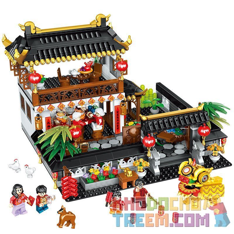 ZheGao QL0957 Xếp hình kiểu LEGO Seasonal Heppy New Year Tết nguyên đán Trung Quốc 1187 khối ZheGao QL0957 Xếp hình kiểu LEGO Seasonal Heppy New Year Tết nguyên đán Trung Quốc 1187 khối