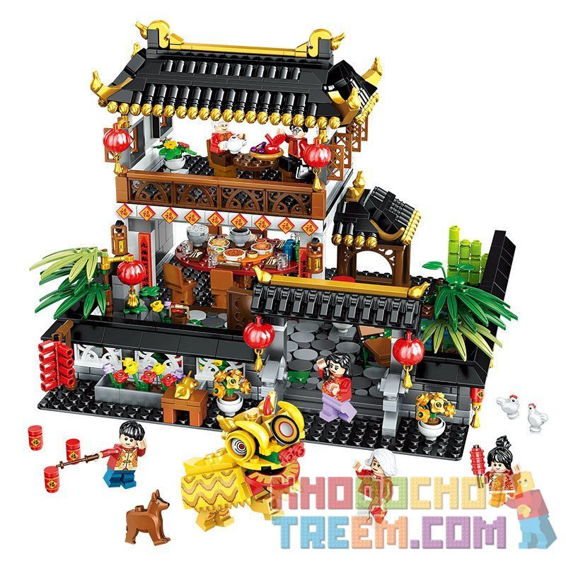 ZHEGAO QL0957 0957 non  TẾT NGUYÊN ĐÁN TRUNG QUỐC bộ đồ chơi xếp lắp ráp ghép mô hình Seasonal HEPPY NEW YEAR Mùa Lễ Hội 1187 khối ZHEGAO QL0957 0957 non  TẾT NGUYÊN ĐÁN TRUNG QUỐC bộ đồ chơi xếp lắp ráp ghép mô hình Seasonal HEPPY NEW YEAR Mùa Lễ Hội 1187 khối