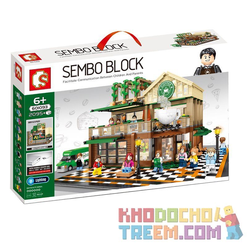 SEMBO 601093 non  ÁNH SÁNG QUÁN CÀ PHÊ BÌNH THƯỜNG bộ đồ chơi xếp lắp ráp ghép mô hình Creator Sáng Tạo 2059 khối SEMBO 601093 non  ÁNH SÁNG QUÁN CÀ PHÊ BÌNH THƯỜNG bộ đồ chơi xếp lắp ráp ghép mô hình Creator Sáng Tạo 2059 khối