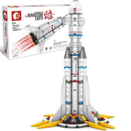 SEMBO 107025 non  ĐI LANG THANG TRÊN TRÁI ĐẤT PHI CÔNG CÓ KẾ HOẠCH PHÓNG TÊN LỬA bộ đồ chơi xếp lắp ráp ghép mô hình The Wandering Earth Lưu Lạc Địa Cầu 332 khối