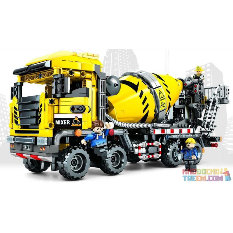 SEMBO 703941 non Lego MÁY TRỘN XI MĂNG bộ đồ chơi xếp lắp ráp ghép mô hình Technic TECHINQUE Kỹ Thuật Công Nghệ Cao Mô Hình Phương Tiện 1143 khối