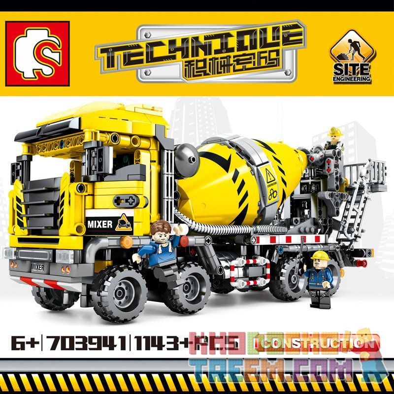 SEMBO 703941 non  MÁY TRỘN XI MĂNG bộ đồ chơi xếp lắp ráp ghép mô hình  TECHINQUE Kỹ Thuật Công Nghệ Cao Mô Hình Phương Tiện 1143 khối SEMBO 703941 non  MÁY TRỘN XI MĂNG bộ đồ chơi xếp lắp ráp ghép mô hình  TECHINQUE Kỹ Thuật Công Nghệ Cao Mô Hình Phương Tiện 1143 khối