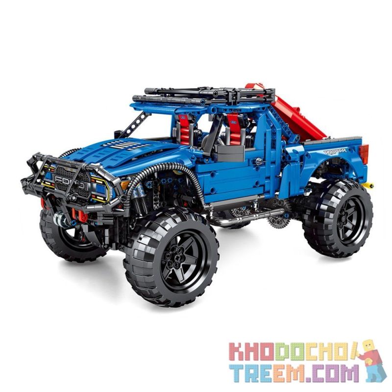 Rebrickable MOC-25991 Sembo 701990 Xếp hình kiểu LEGO Technic xe đua địa hình xanh 1630 khối điều khiển từ xa Rebrickable MOC-25991 Sembo 701990 Xếp hình kiểu LEGO Technic xe đua địa hình xanh 1630 khối điều khiển từ xa