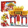 SEMBO 201020 non  MÚA LÂN NĂM MỚI bộ đồ chơi xếp lắp ráp ghép mô hình Seasonal Mùa Lễ Hội 1118 khối