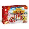 SEMBO 201020 non  MÚA LÂN NĂM MỚI bộ đồ chơi xếp lắp ráp ghép mô hình Seasonal Mùa Lễ Hội 1118 khối