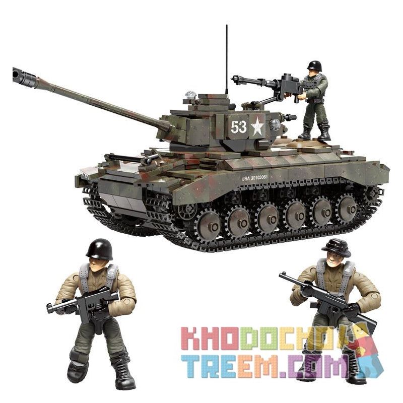 XIANG JUN XJ-910 non Lego XE TĂNG HẠNG NẶNG M26 PERSHING CỦA MỸ bộ đồ chơi xếp lắp ráp ghép mô hình Military Army Quân Sự Bộ Đội 938 khối